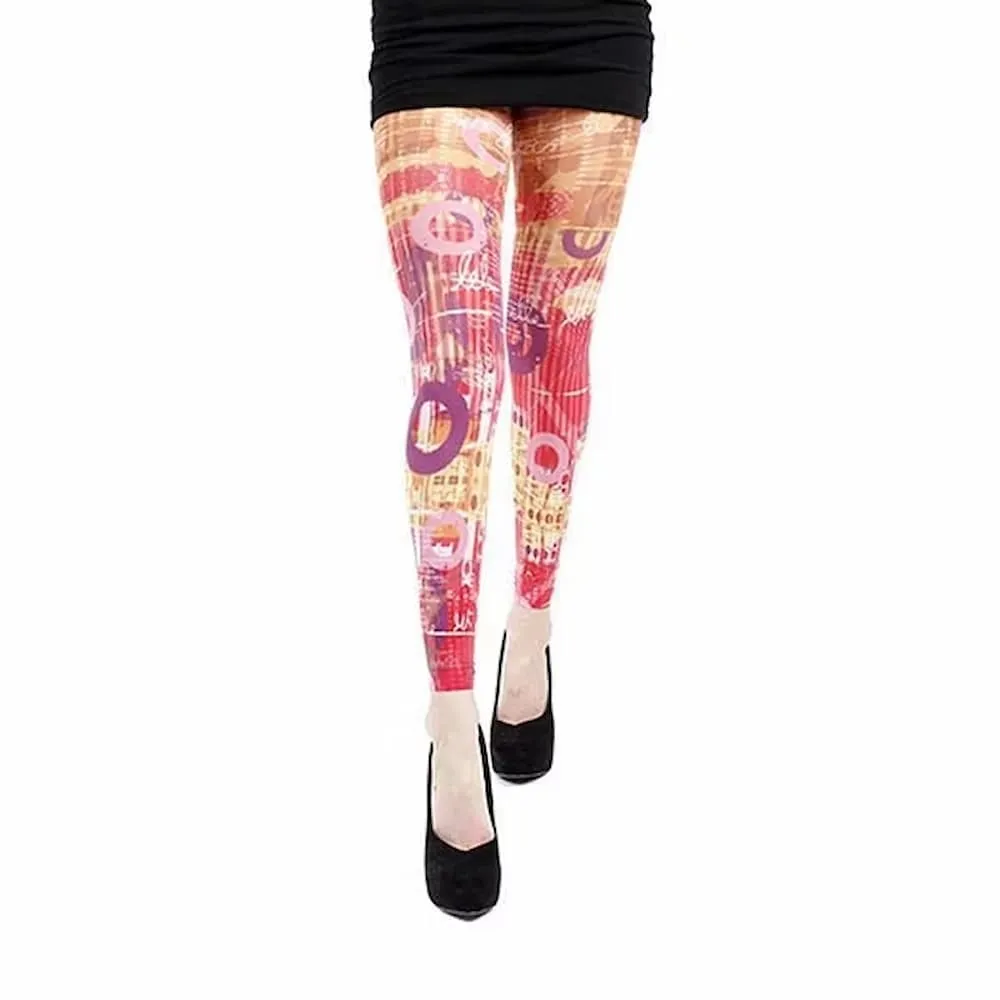 『摩達客』英國進口【Pamela Mann】史嘉莉骷髏花彈性內搭褲打底褲鉛筆褲 歷史價格詳細信息