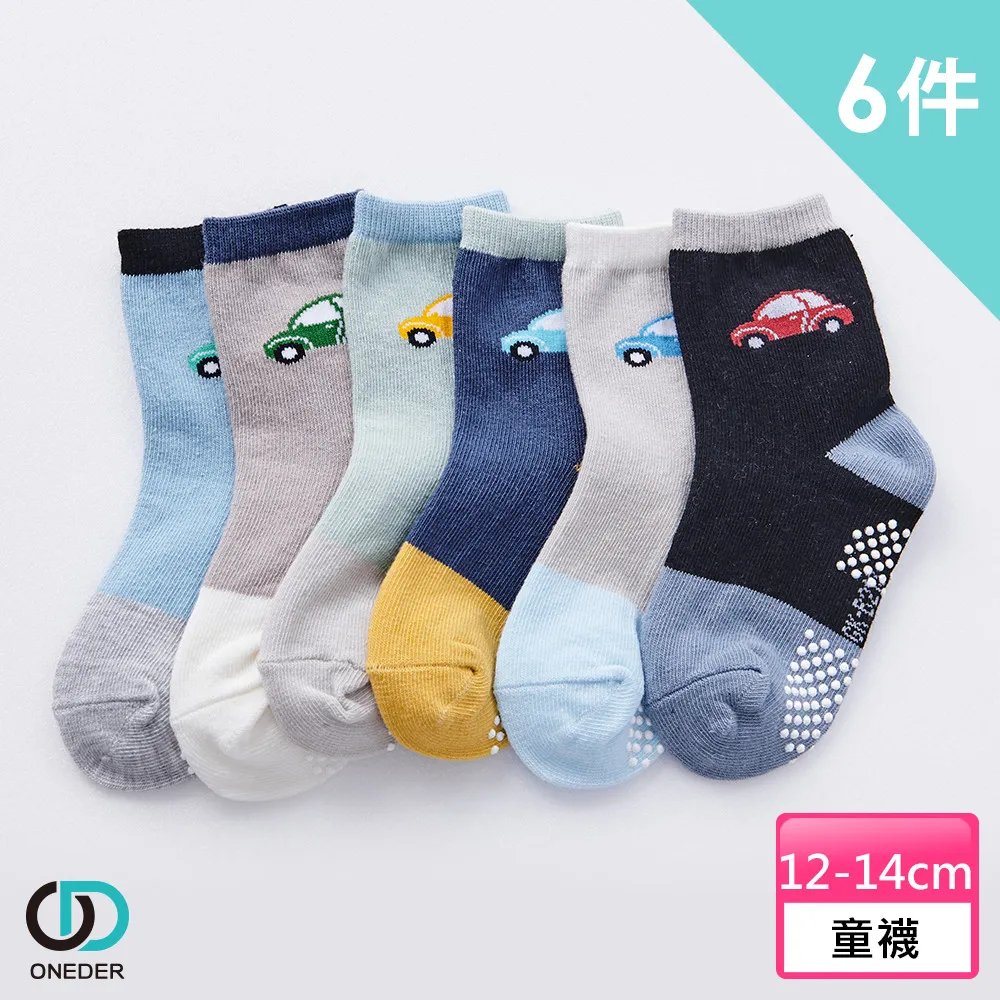 【ONEDER 旺達】日系幼童1/2卡通止滑短襪-12 超值6雙組 歷史價格詳細信息