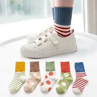 【優貝選】童趣/條紋 百搭舒適學生童襪5入組-粉色貓咪套組 歷史價格詳細信息