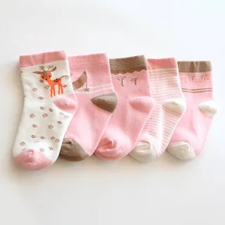 【優貝選】俏皮條文動物百搭學生童襪(4入)-B款 歷史價格詳細信息