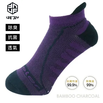 [UF72] elf除臭竹炭止滑透氣輕壓型氣墊運動船襪UF5716-紫色24-28 歷史價格詳細信息