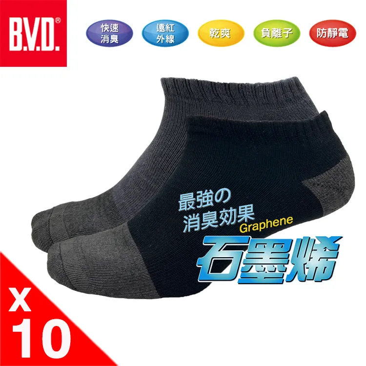 【BVD】10雙/8雙組 石墨烯毛巾底乾爽氣墊男襪(消臭 抑菌 乾爽 足弓) 歷史價格詳細信息