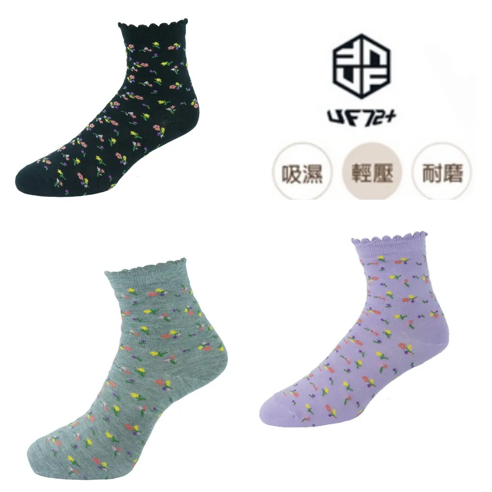 [UF72](三入組)elf日風精舒棉絲柔雪花船型女襪UF6014(20-24) 歷史價格詳細信息