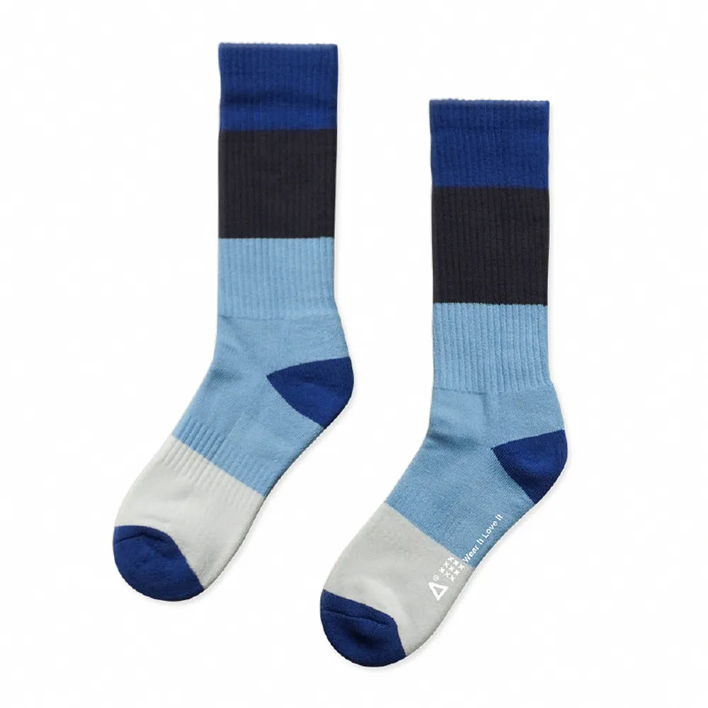 WARX除臭襪 玩色拼接中筒童襪-藍 歷史價格詳細信息