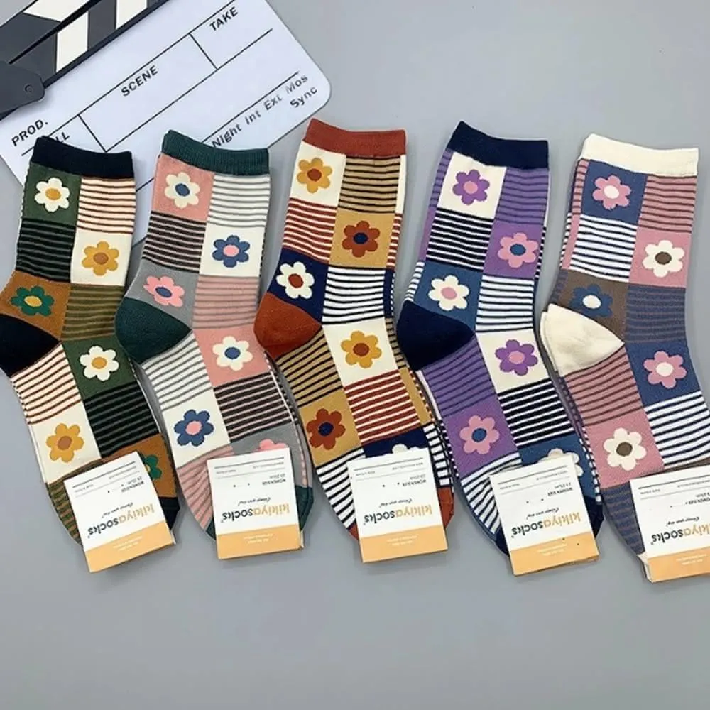 韓國襪 男女襪 塗鴉襪 中筒襪 笑臉水果動物襪 條紋襪 socks 歷史價格詳細信息