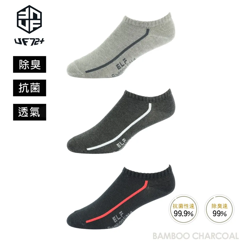 [UF72](三入組)elf除臭竹炭條紋中統休閒襪UF5025(24-26) 歷史價格詳細信息