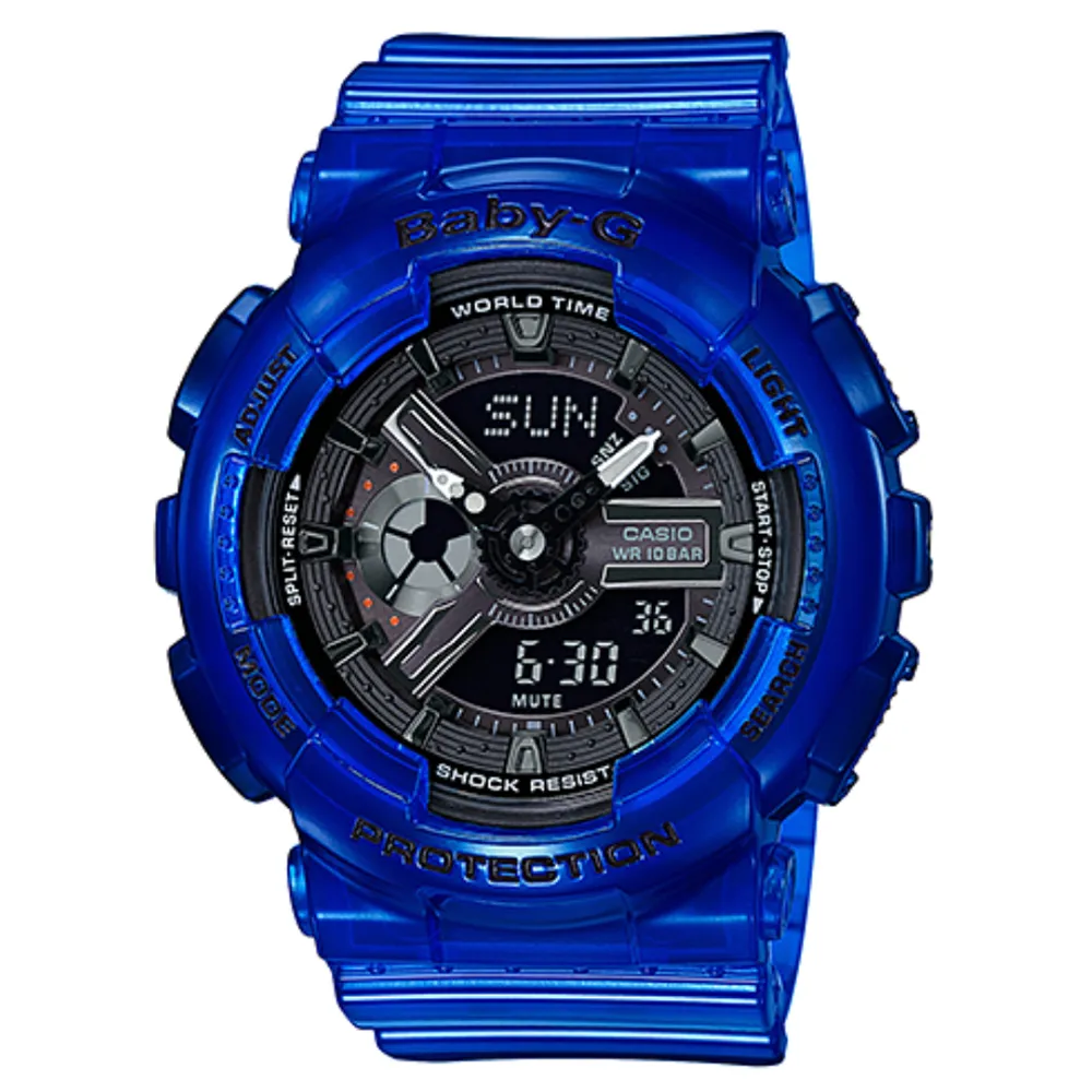 【CASIO】海洋之心透明設計風格雙顯錶-藍(BA-110CR-2A) 歷史價格詳細信息