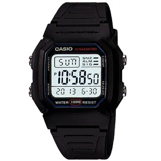 CASIO   10年超持久電量勁黑酷炫電子錶 歷史價格詳細信息