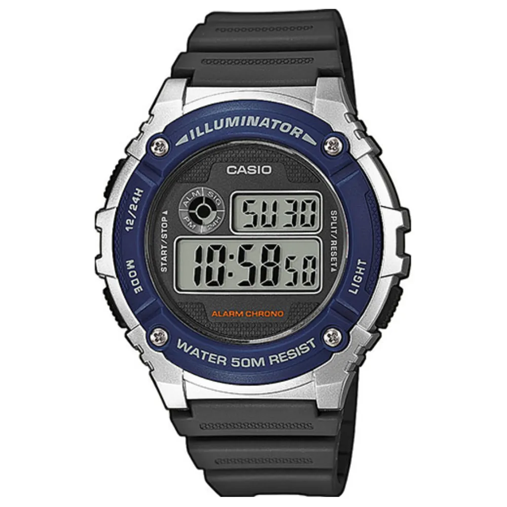 CASIO 簡約造型活力十足數位休閒錶-黑 W-216H-3B 歷史價格詳細信息