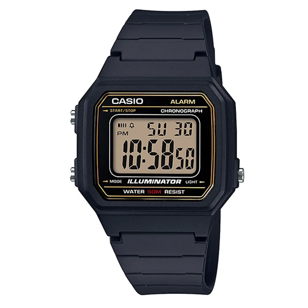 【CASIO】電力"十"足黑極數位電子錶-金面(W-800HG-9A)正版宏崑公司貨 歷史價格詳細信息