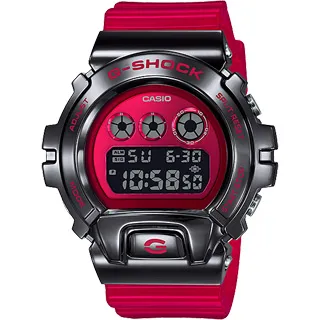 【CASIO 卡西歐】G-SHOCK 街頭嘻哈風耐衝擊數位橡膠腕錶/黑x金IP框(GM-6900G-9DR) 歷史價格詳細信息