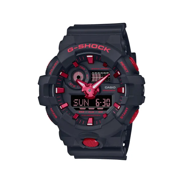 【G-SHOCK】運動酷炫烈焰紅雙顯手錶GA-100BNR-1A 51.2mm 現代鐘錶 歷史價格詳細信息