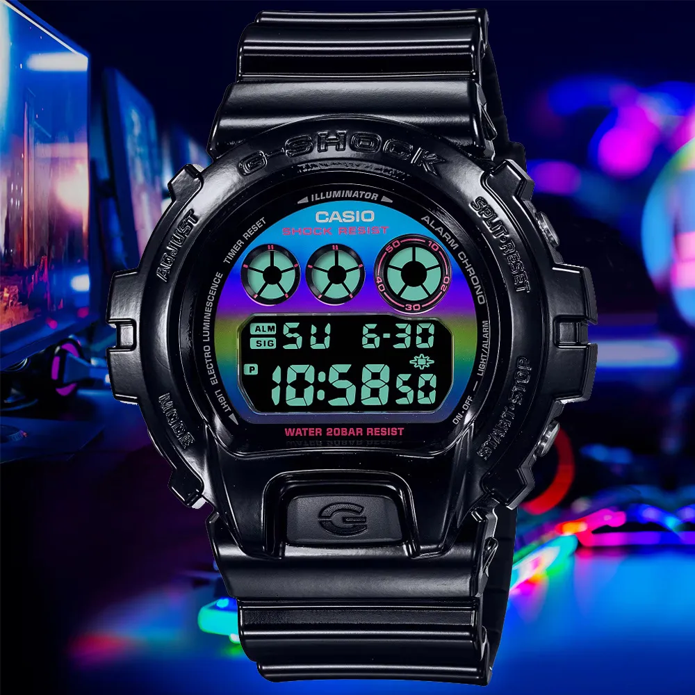 【CASIO】卡西歐 G-SHOCK 虛擬彩虹系列 GA-100RGB-1A 兩百米防水 雙顯運動電子錶 亮面黑/炫彩 歷史價格詳細信息