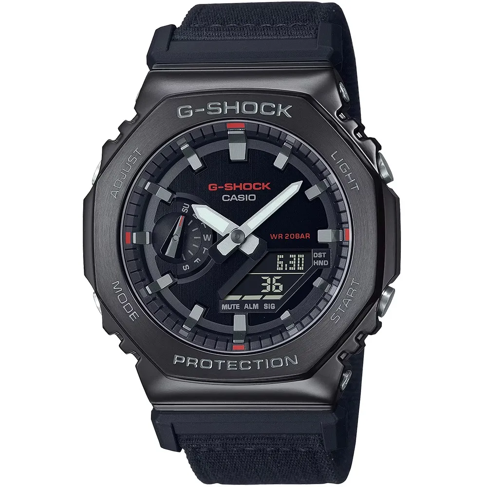 CASIO G-SHOCK 金屬X帆布農家橡樹計時錶/墨綠/GM-2100CB-3A 歷史價格詳細信息