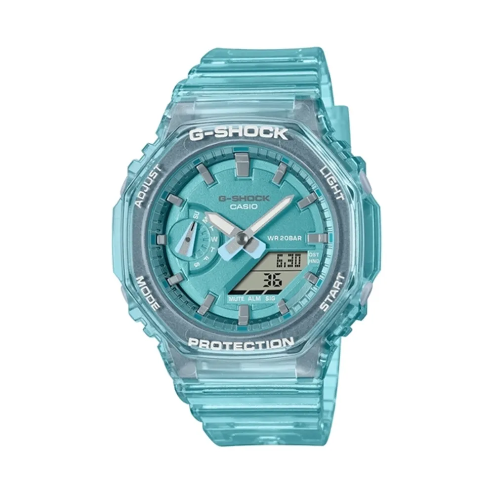 【CASIO 卡西歐】G-SHOCK時尚晶透系列 透明金_GMA-S120SG-7A_45.9mm 歷史價格詳細信息