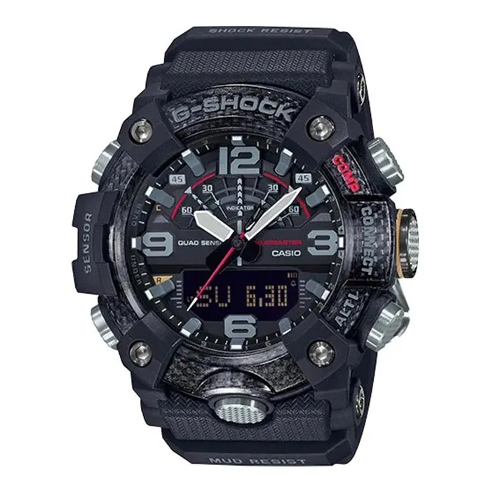 【CASIO】G-SHOCK MUDMASTER 極限冒險碳纖維四重感應器藍芽計步雙顯錶-極致黑GG-B100-1B 歷史價格詳細信息