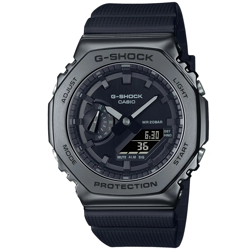 【CASIO 卡西歐】G-SHOCK 黑金時尚 高調奢華 金屬錶殼 經典方型 GM-5600G-9 歷史價格詳細信息