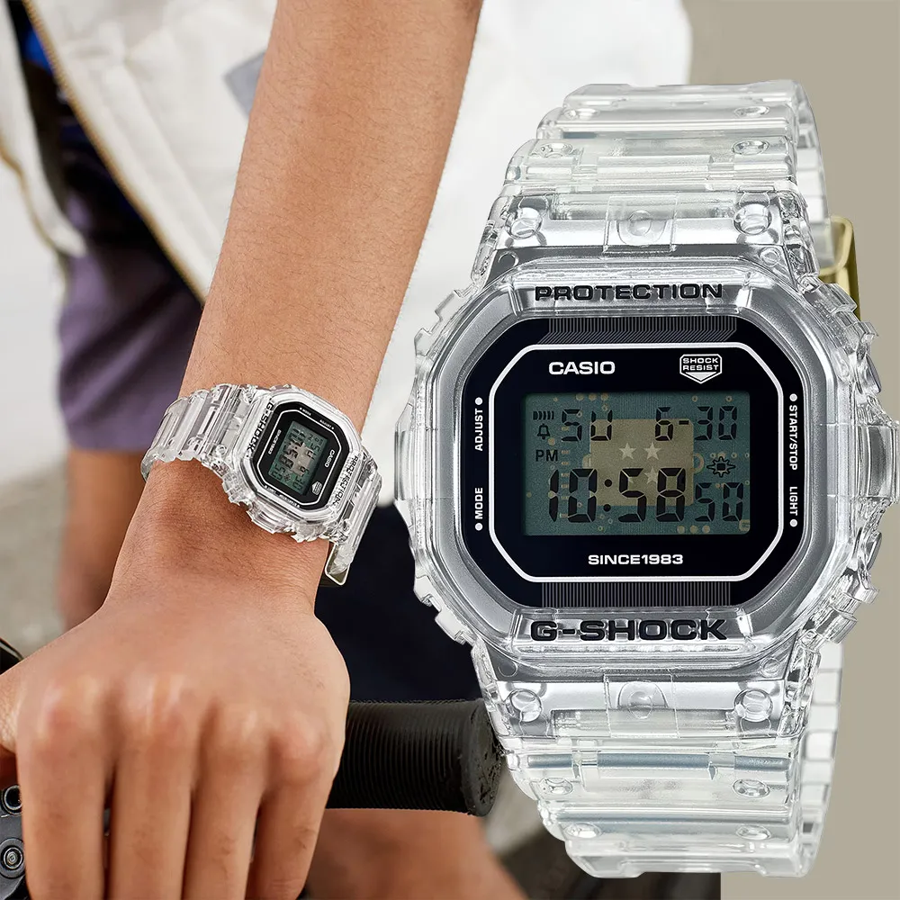 【CASIO 卡西歐】G-SHOCK 透明動感耐衝擊運動雙顯橡膠腕錶/黑(GA-700SK-1ADR) 歷史價格詳細信息