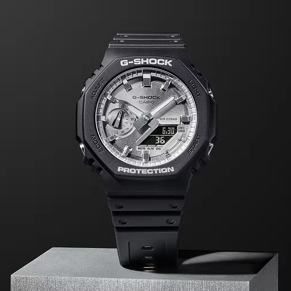 【CASIO 卡西歐】卡西歐 G-SHOCK 八角金屬殼雙顯手錶(黑灰 GM-S2100B-8A) 歷史價格詳細信息