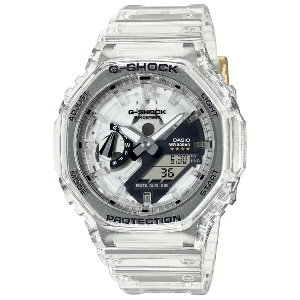 CASIO卡西歐G-SHOCK 視覺層次半透明男性專屬新潮流時尚概念錶GA-110 GA-110SKE-8A 歷史價格詳細信息