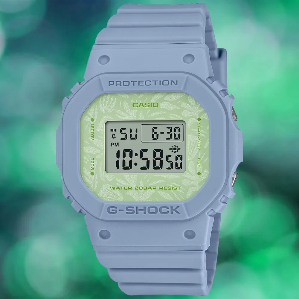 【CASIO G-SHOCK】植物柔和色調方形電子腕錶-迷霧藍/GMD-S5600NC-2 歷史價格詳細信息