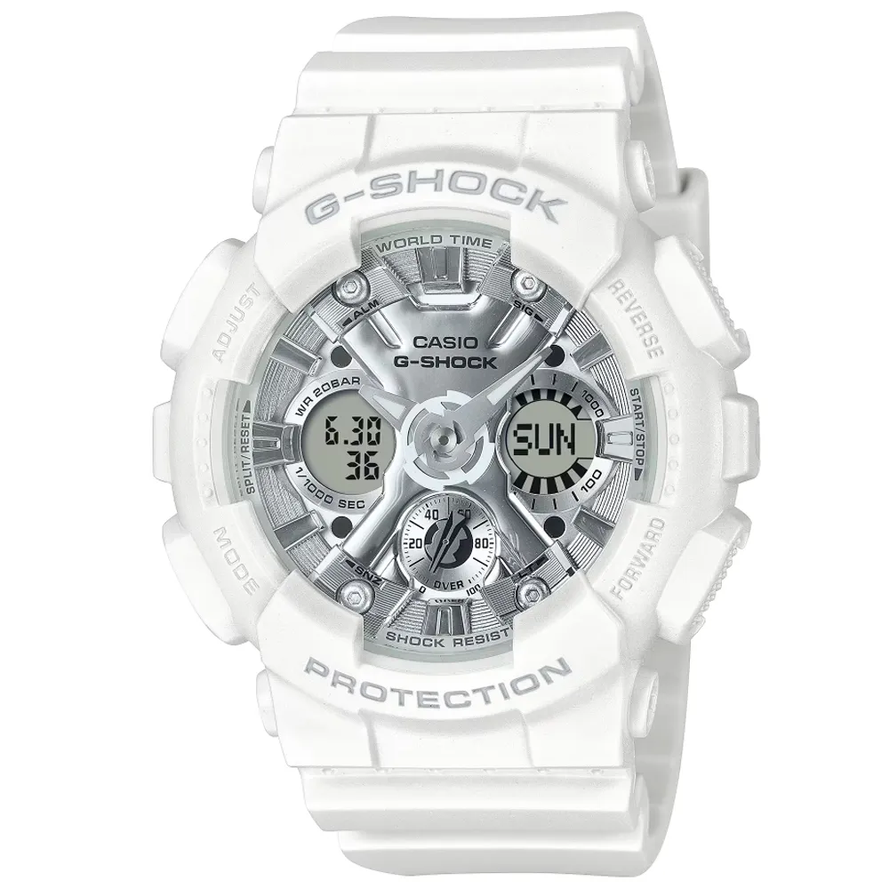 CASIO 卡西歐 G-SHOCK 海波粼粼 蒸鍍光澤雙顯手錶 GMA-S120VA-7A 歷史價格詳細信息