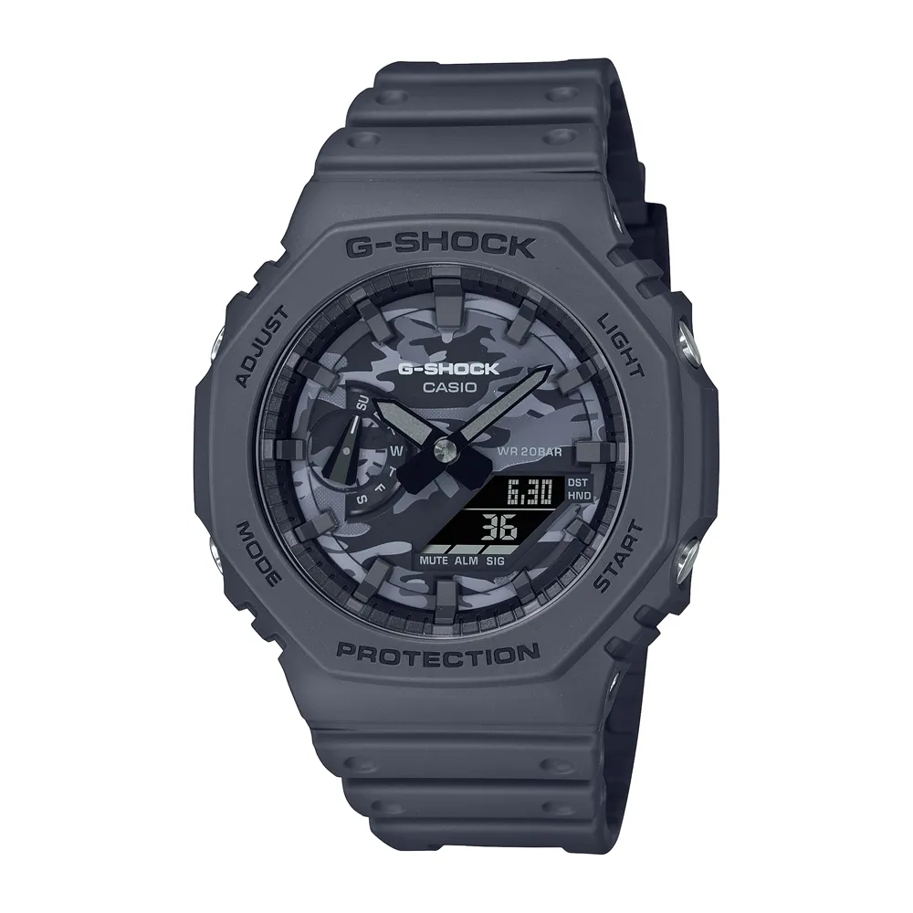 【CASIO】G-SHOCK 農家橡樹八角雙顯錶-全黑 (GA-2100-1A1) 歷史價格詳細信息