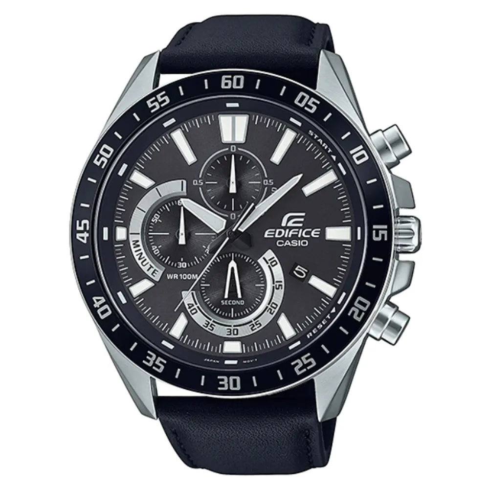 【CASIO】EDIFICE 大膽跳色漸層混搭設計-湛藍x黑(EFV-600D-2A) 歷史價格詳細信息