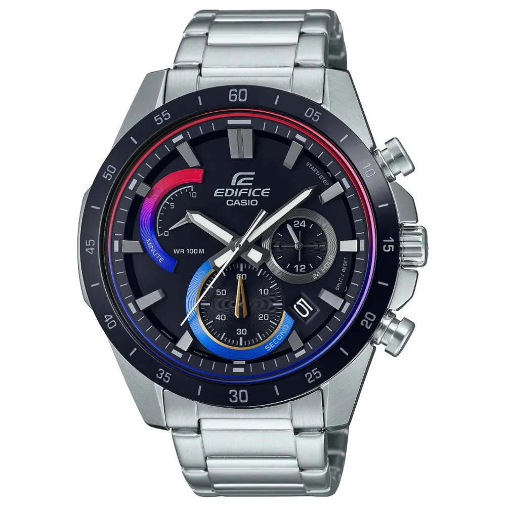 【CASIO】EDIFICE 簡約的經典計時碼腕錶 EFV-630D-1A 黑 台灣卡西歐公司貨 歷史價格詳細信息