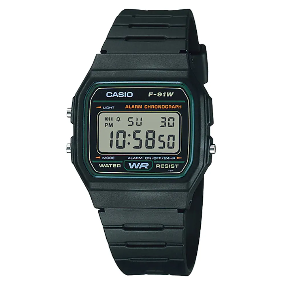 CASIO  經典運動電子錶-黑X黃配色F-94WA-8 歷史價格詳細信息