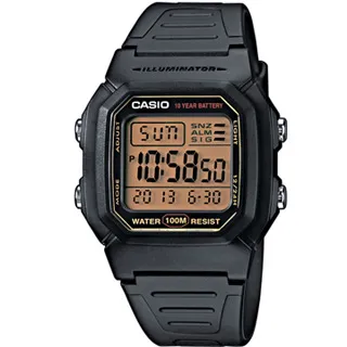 CASIO   10年超持久電量勁黑酷炫電子錶 歷史價格詳細信息