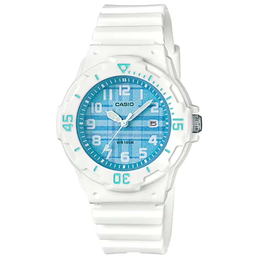 【CASIO】 俏麗潛水風格概念休閒錶-格紋x藍(LRW-200H-2C) 歷史價格詳細信息