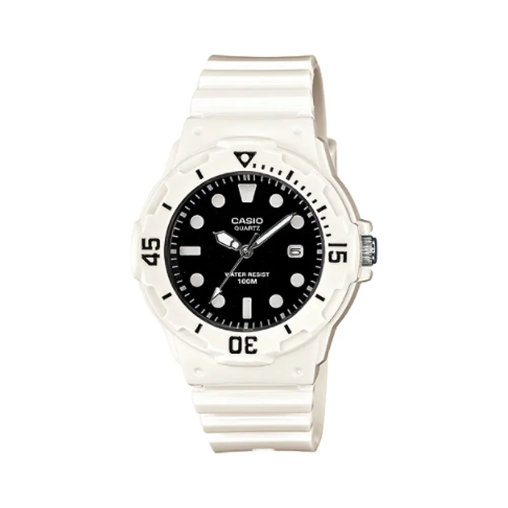 CASIO 新一代女用潛水風格概念休閒錶-黑錶帶白數字LRW-200H-1B 歷史價格詳細信息