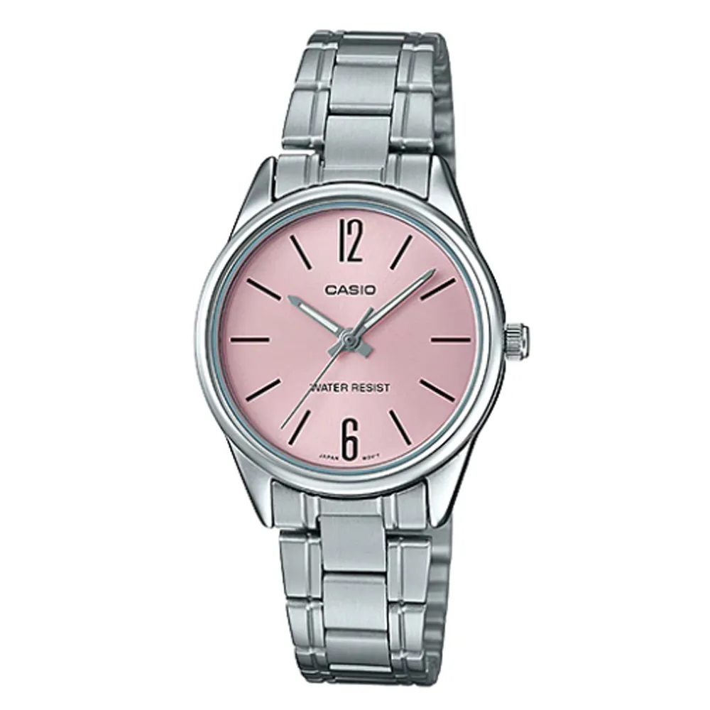【CASIO】精選都會羅馬淑女不鏽鋼腕錶-莫蘭迪藍 (LTP-V005D-2B) 歷史價格詳細信息