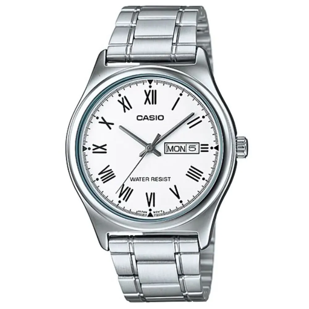 【CASIO】紳士星期日期顯示指針皮帶腕錶-黑(MTP-V006L-1B) 歷史價格詳細信息