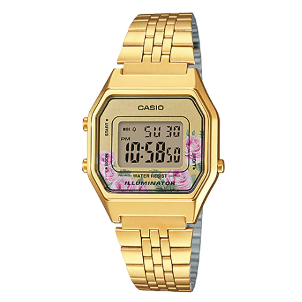 【CASIO】經典金鍊三針三眼不鏽鋼指針腕錶(MTP-V300G-7A)白面 歷史價格詳細信息