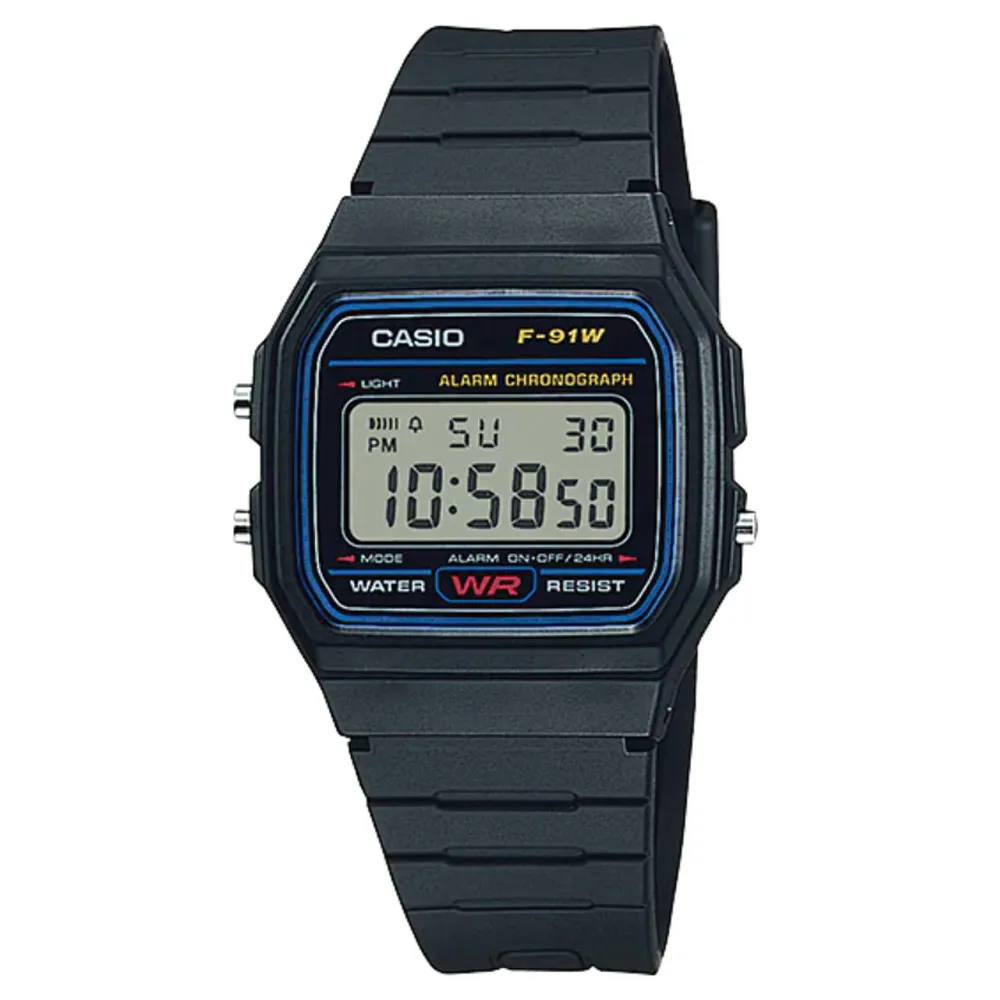 CASIO  經典運動電子錶-黑X黃配色F-94WA-8 歷史價格詳細信息