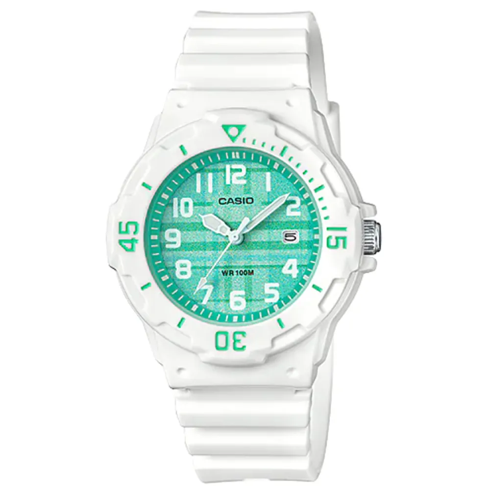 【CASIO】 俏麗潛水風格概念休閒錶-格紋x藍(LRW-200H-2C) 歷史價格詳細信息