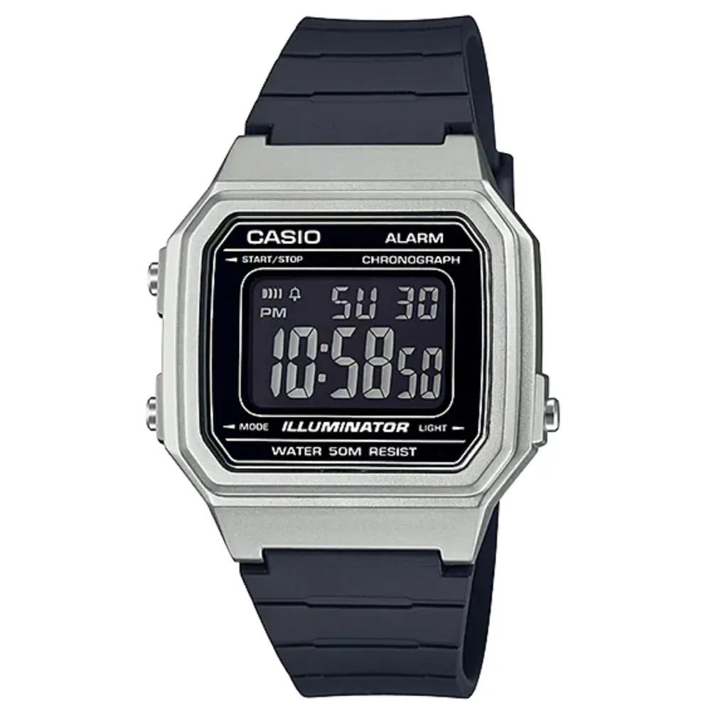 【CASIO 】方形十年電力金屬造型電子腕錶-金框(W-217HM-9A) 歷史價格詳細信息