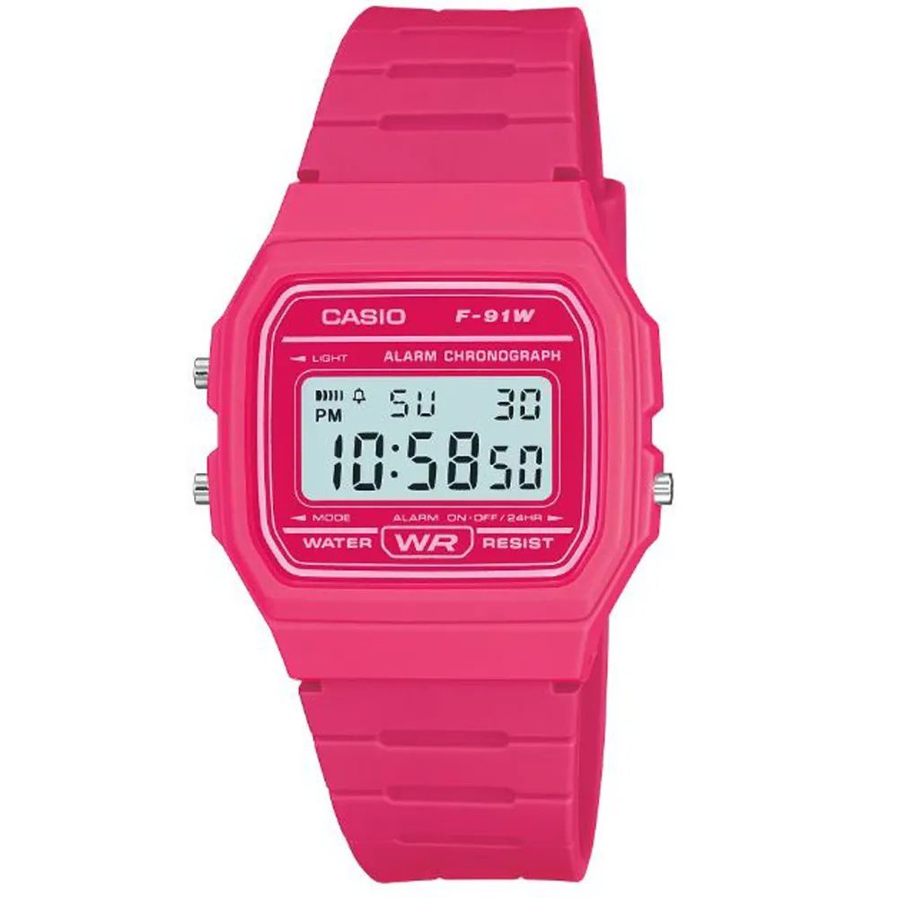 CASIO鮮豔繽紛經典運動電子錶F-91WC-9A(馬卡龍黃) 歷史價格詳細信息