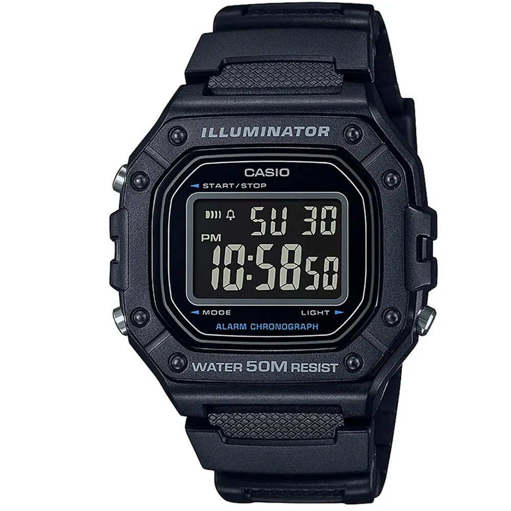 【CASIO】W-218H 大字體電子錶款/經典百搭/學生錶/43mm/公司貨 歷史價格詳細信息