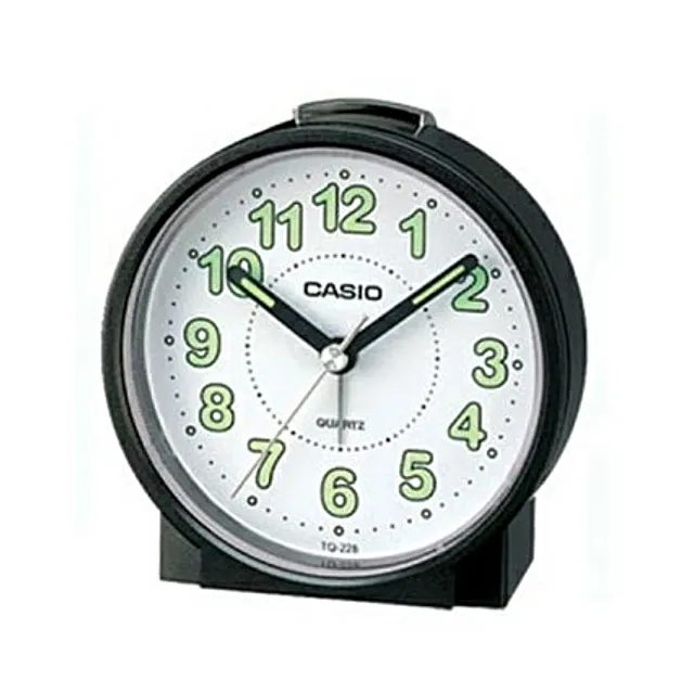 【CASIO 】夜光指針桌上型鬧鐘(黑) 歷史價格詳細信息