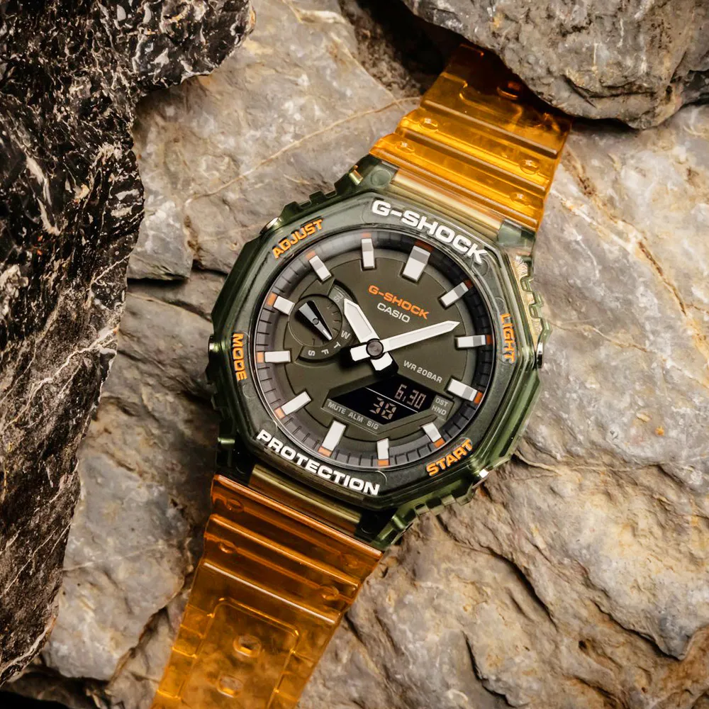 G-SHOCK / GA-2100NC-3A / 卡西歐 CASIO [ 官方直營 ] 礦物色調 散發自然樸實風格 歷史價格詳細信息