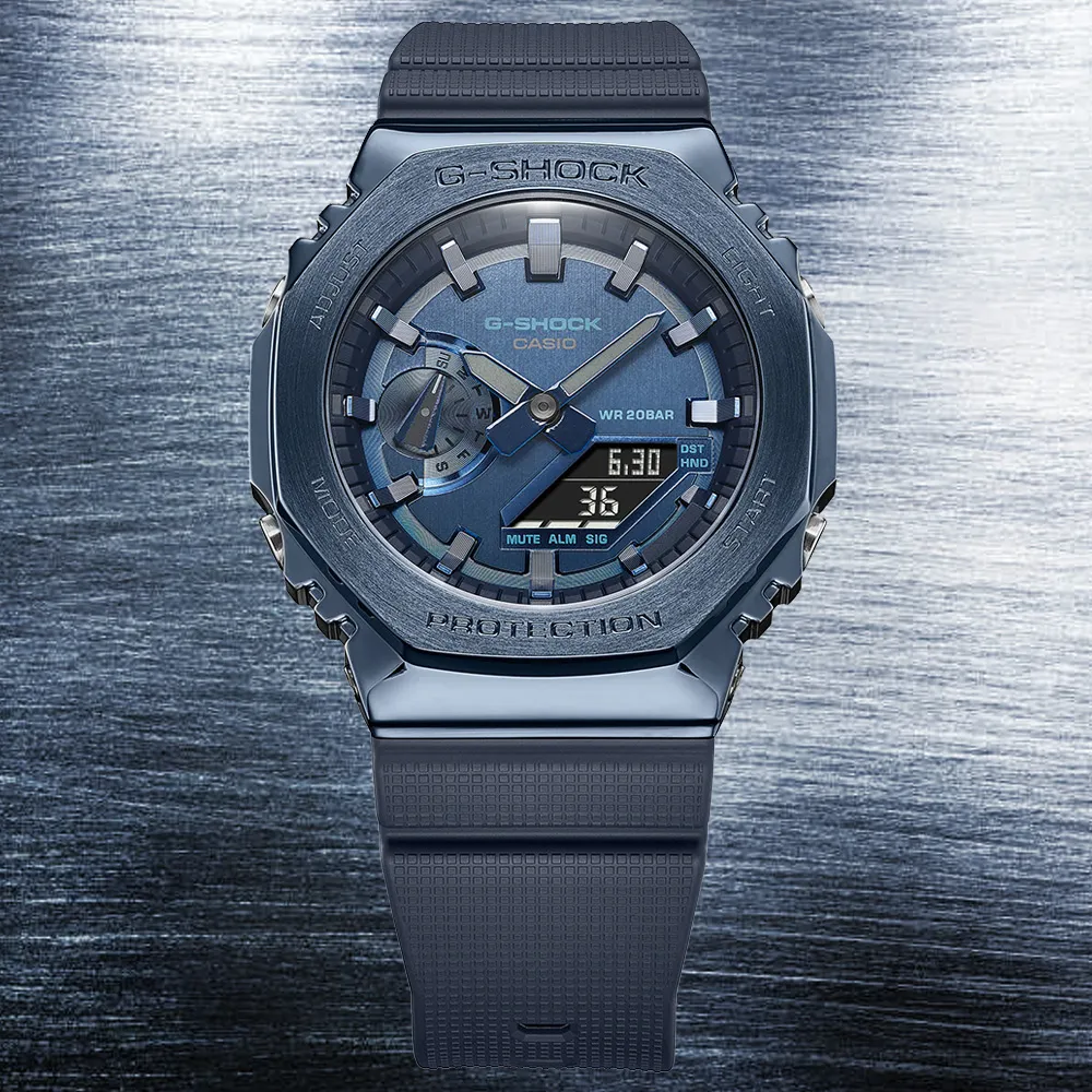 CASIO G-SHOCK 金屬時尚農家橡樹計時錶/綠/GM-2100B-3A 歷史價格詳細信息