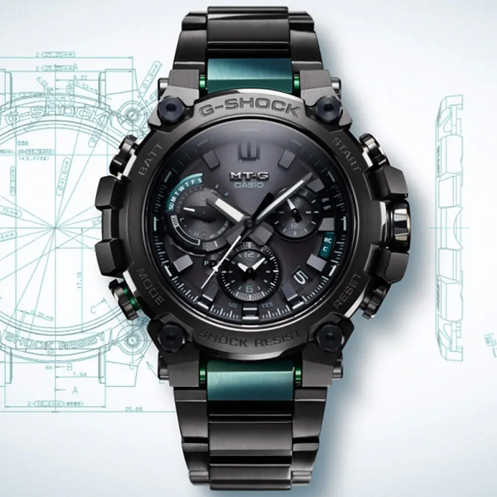 【CASIO卡西歐】MTG-B3000D-1A9創新剛毅風格太陽能金色離子鍍潮流腕表 50.9mm 歷史價格詳細信息