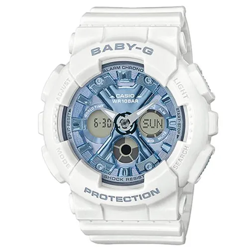 BABY-G 時尚全能三眼液晶雙顯錶-白X藍面(BA-130-7A2) 歷史價格詳細信息