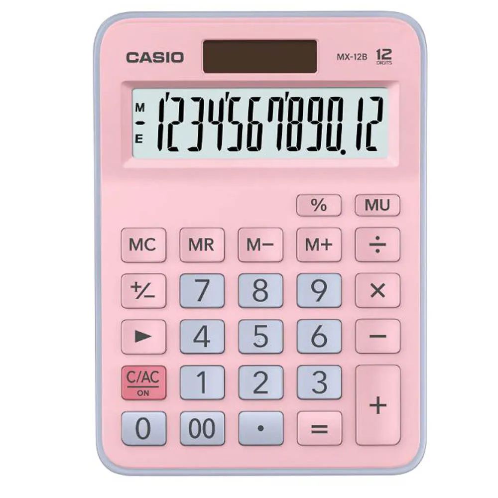 CASIO 特殊撞色新款12位數雙電源設計計算機MX-12B-GNRD(綠X桃紅) 歷史價格詳細信息