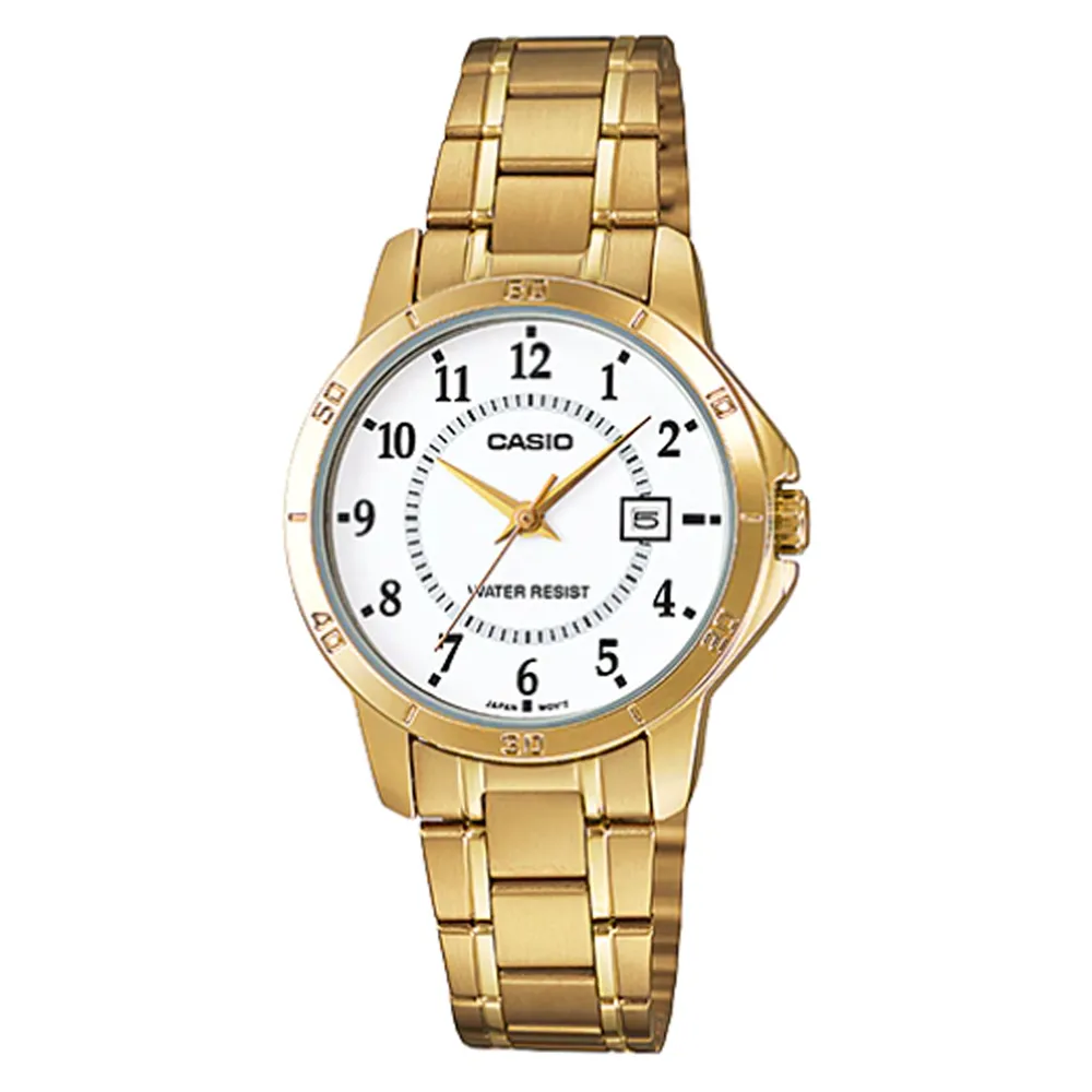 CASIO 精選都會時尚金淑女羅馬腕錶 LTP-V006G-9B 歷史價格詳細信息