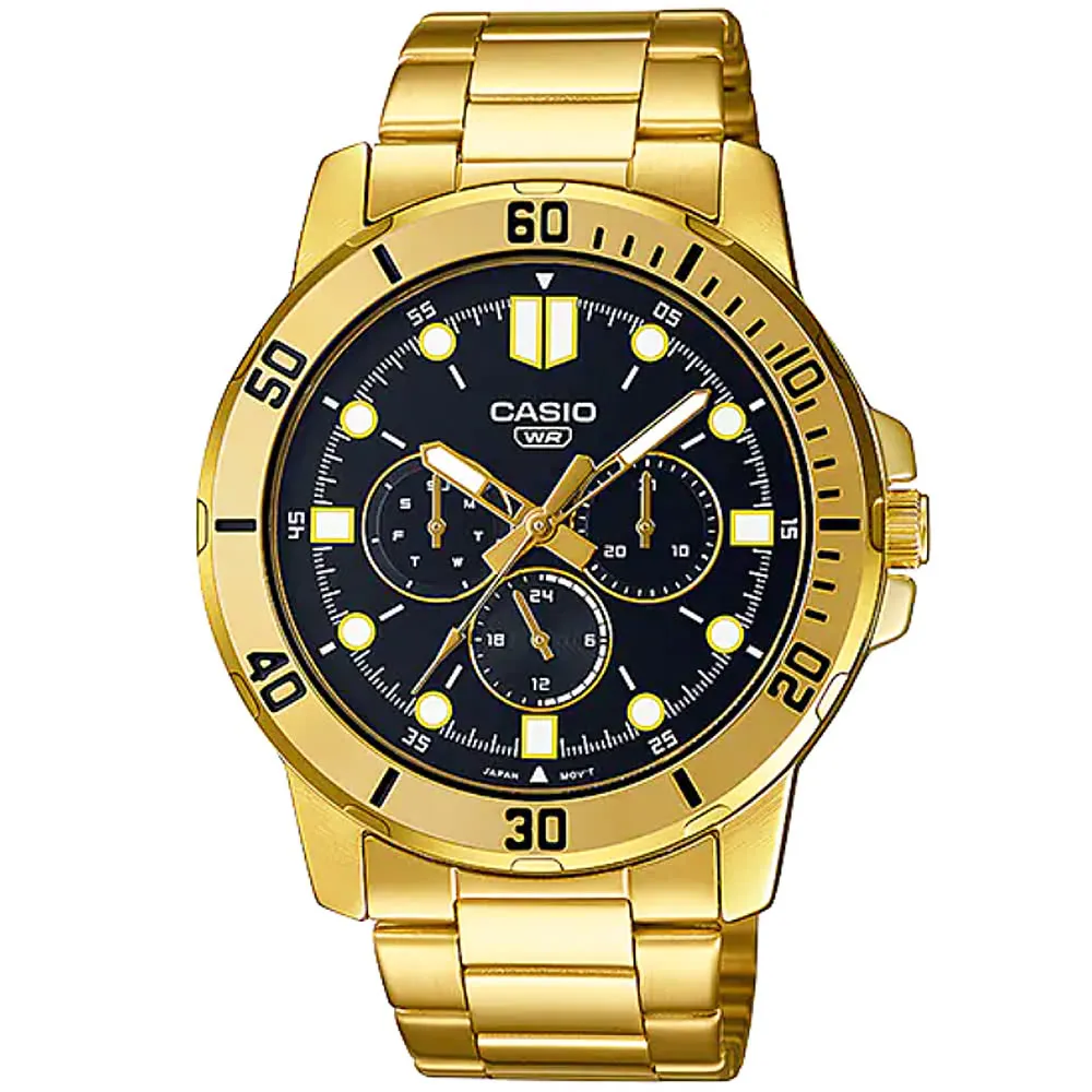 【CASIO】紳士主張三針三眼指針錶-黃面(MTP-V300G-9A) 歷史價格詳細信息