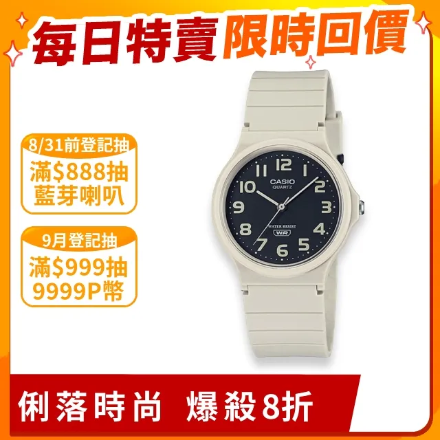 CASIO 超輕圓形數字錶(白面白圈黑數字) 歷史價格詳細信息